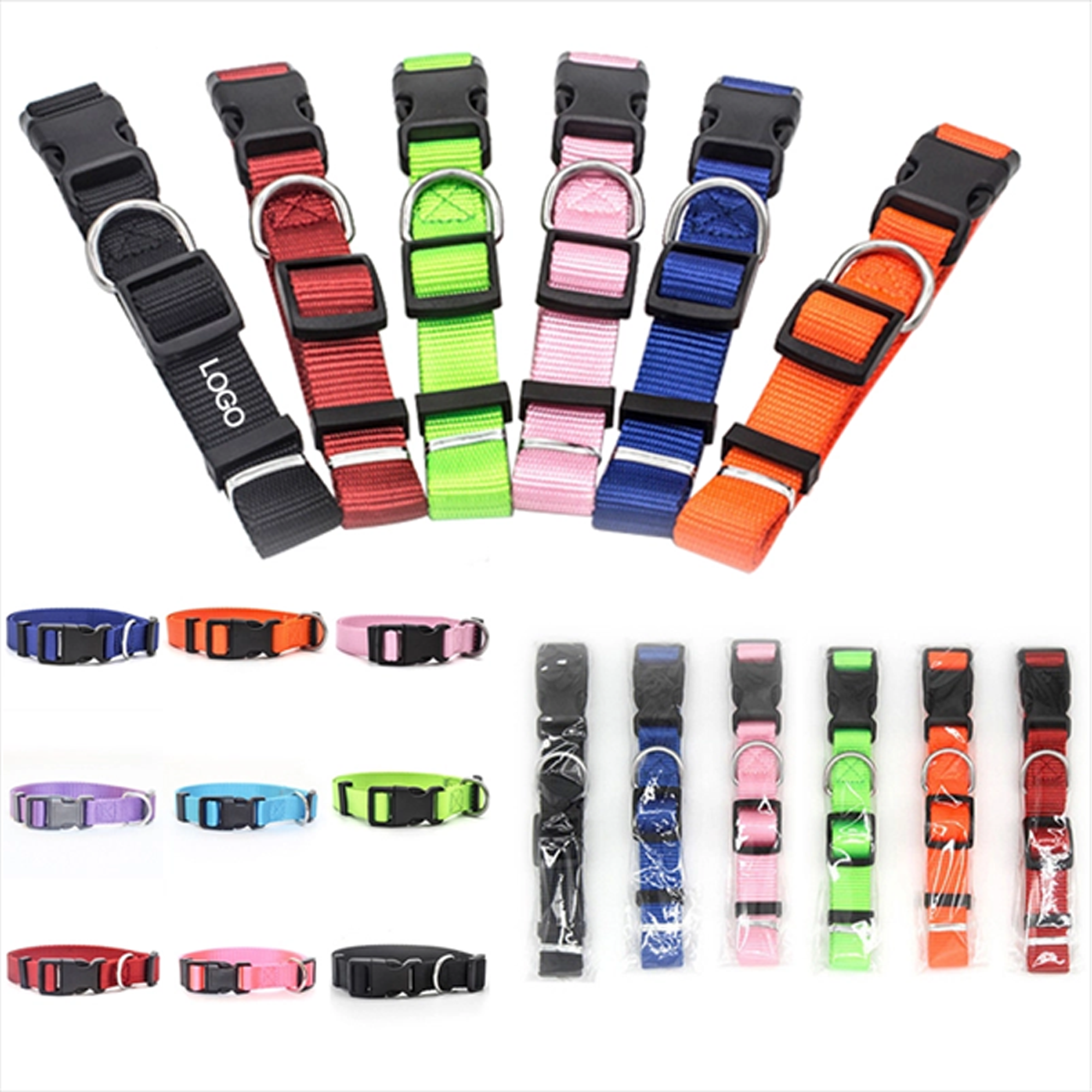 Customizable Logo Nylon Pet Collar 1