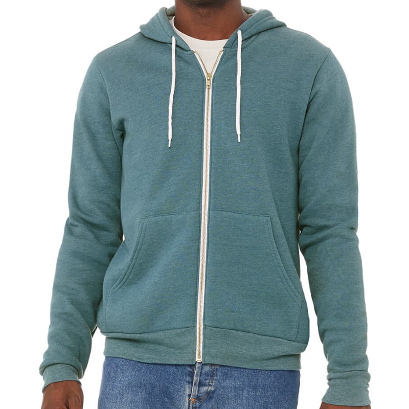 Bella Unisex Poly-Cotton Fleece Full-Zip Hoodie 7
