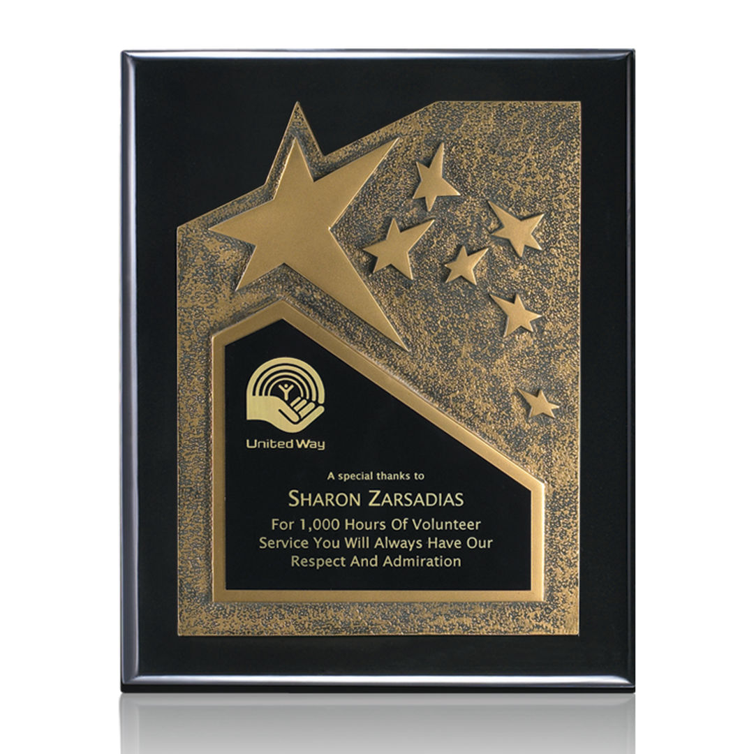 Braxton Plaque - Black/Gold 3
