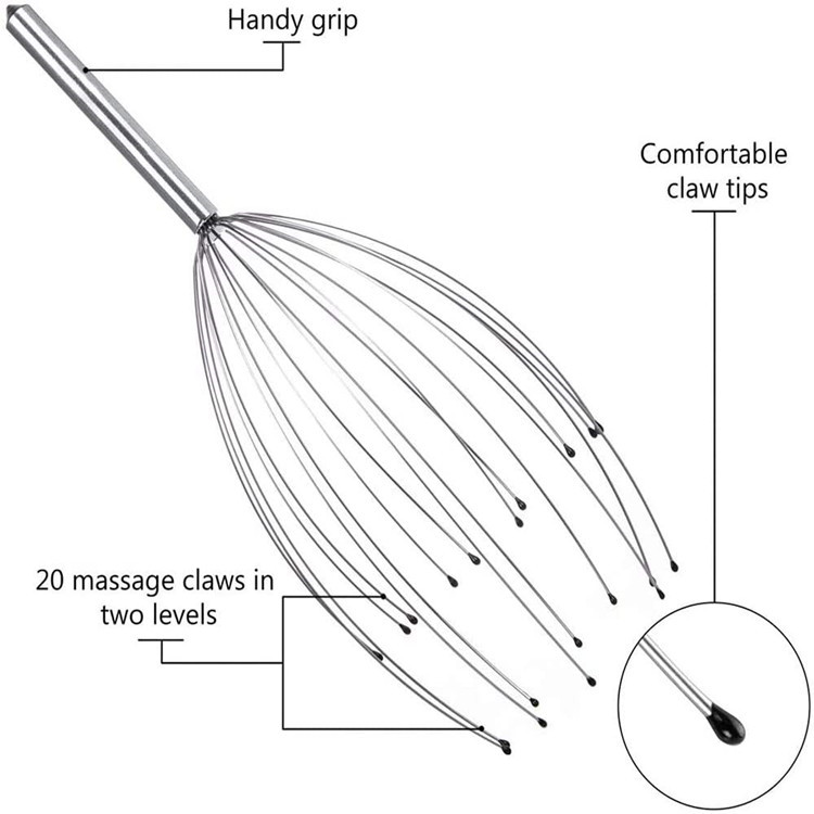 20 Fingers Head Scratcher for Scalp Body Relaxing 5