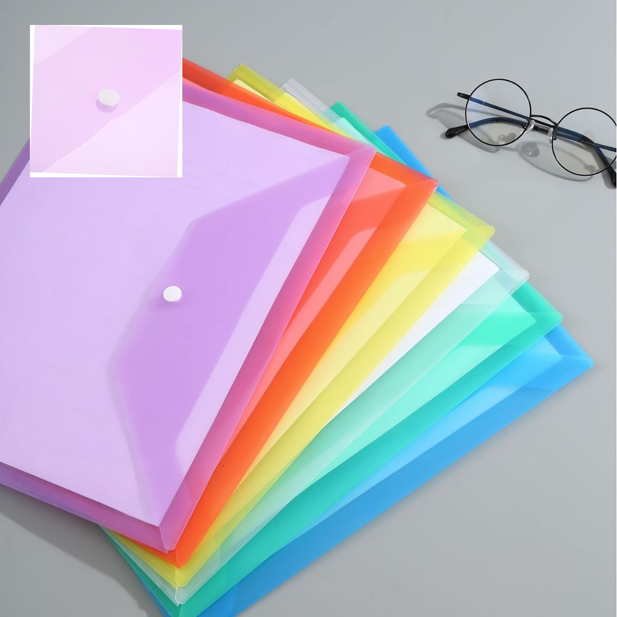 Stylish Transparent PP A4 File Pouch 6