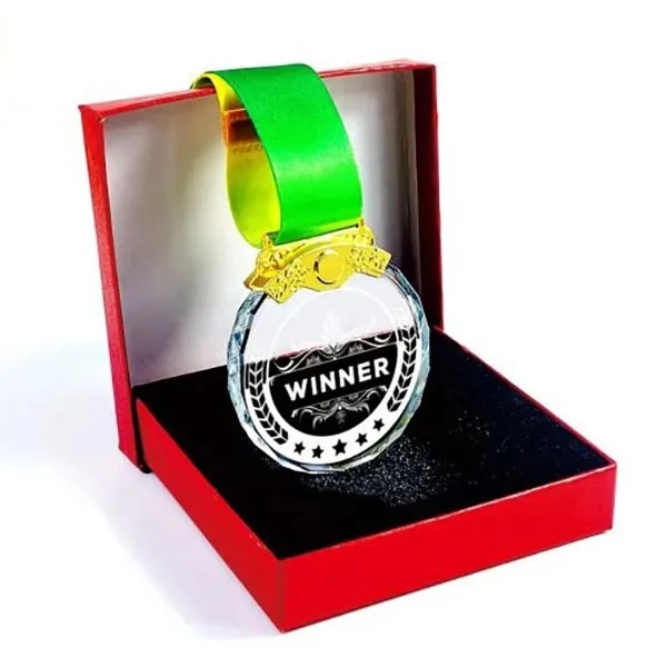 Personalized Glass Award Medal 9