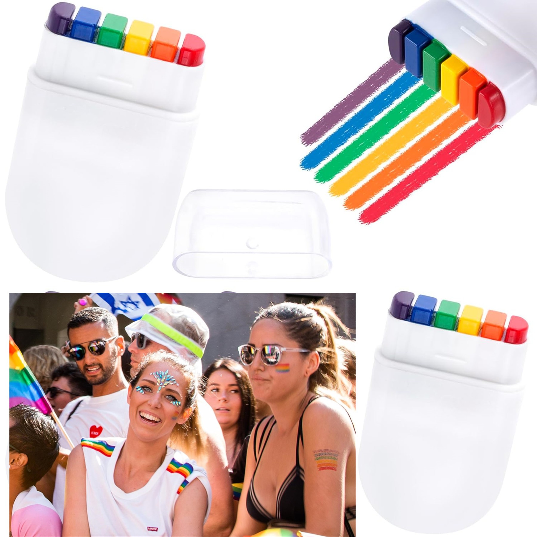 Face Paint Rainbow Crayons 2