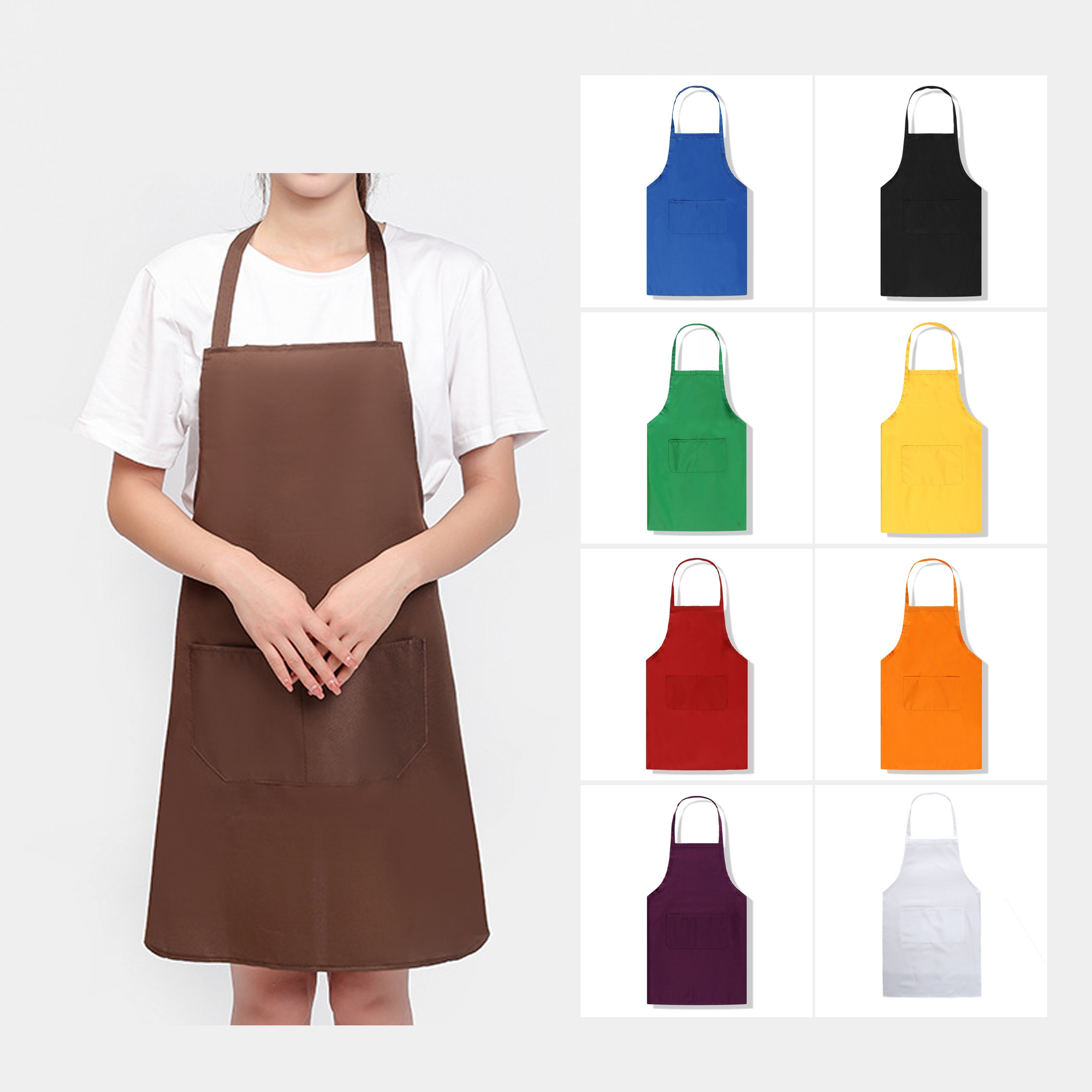 Customizable Logo Polyester Apron With 2 Pockets 4