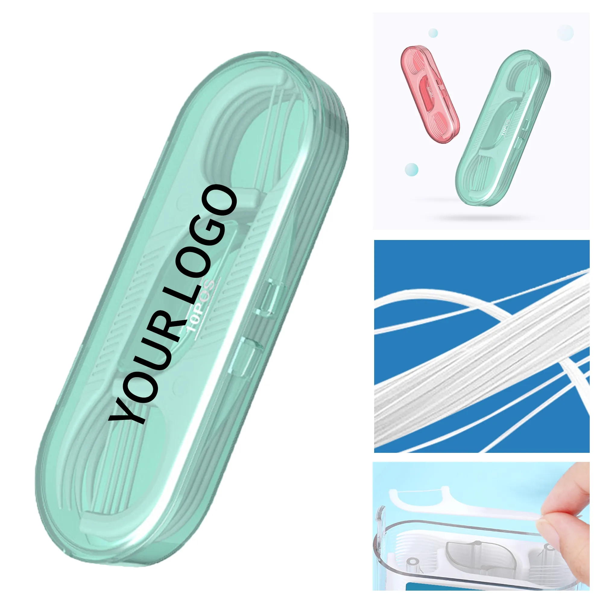 Custom Dental Floss Pick Set with Case 1