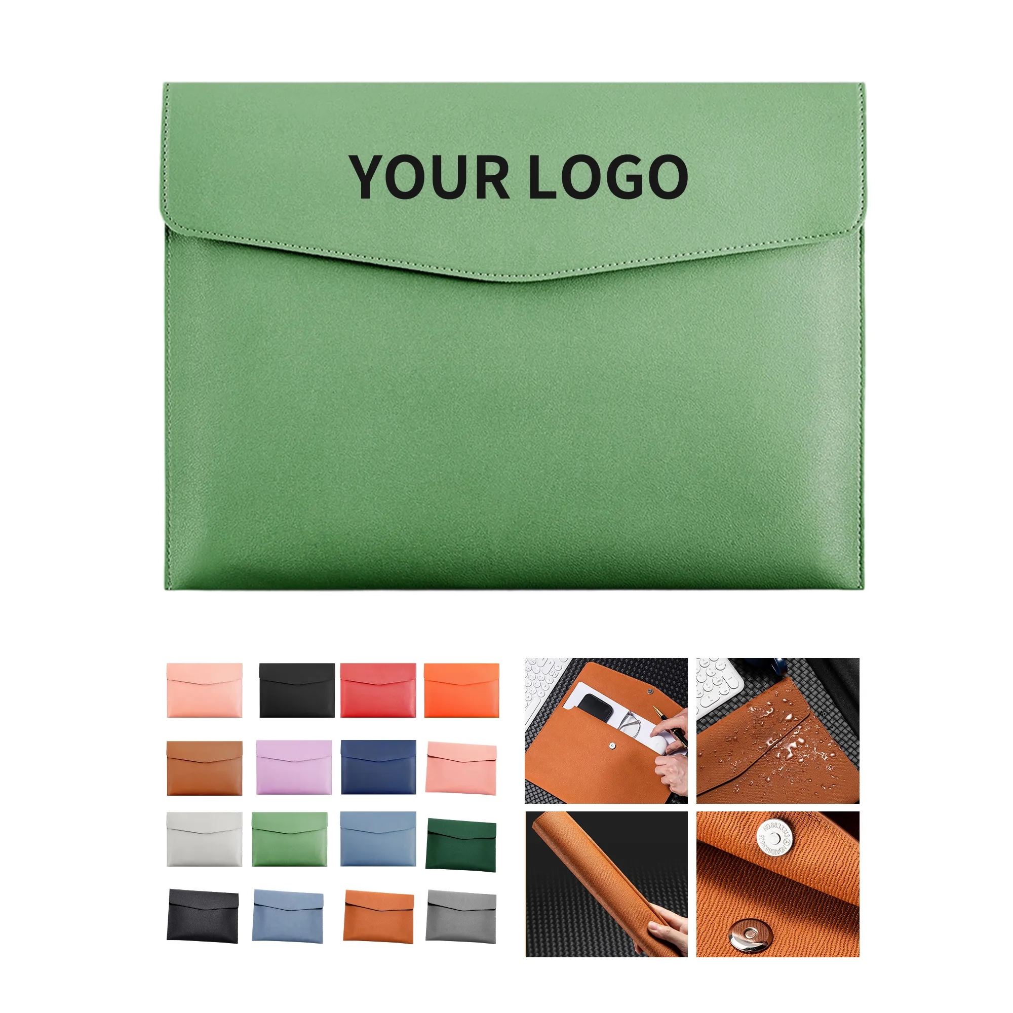PU Leather A4 File Pouch with Large Capacity 7