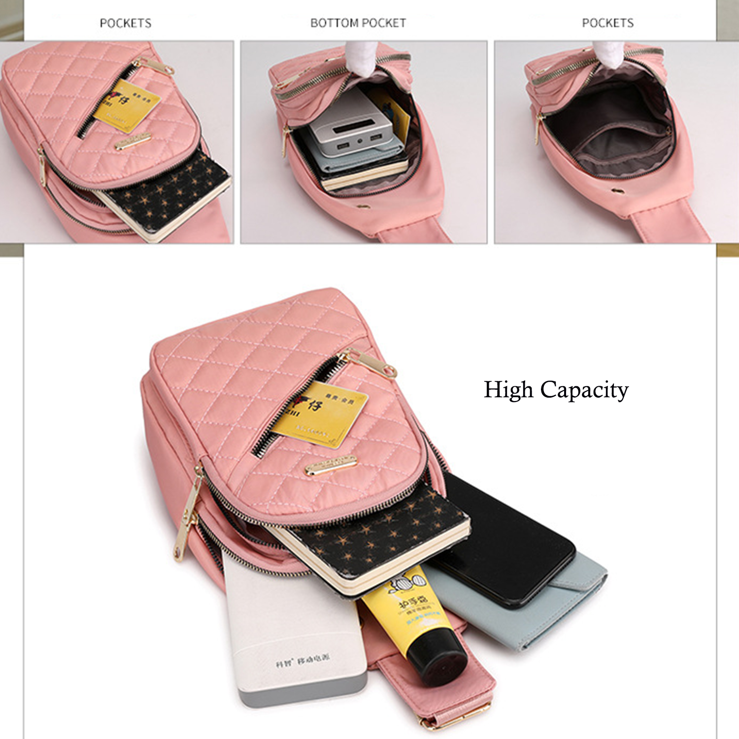 earphone jack water-resistant Nylon Cross Body Sling Bag 9