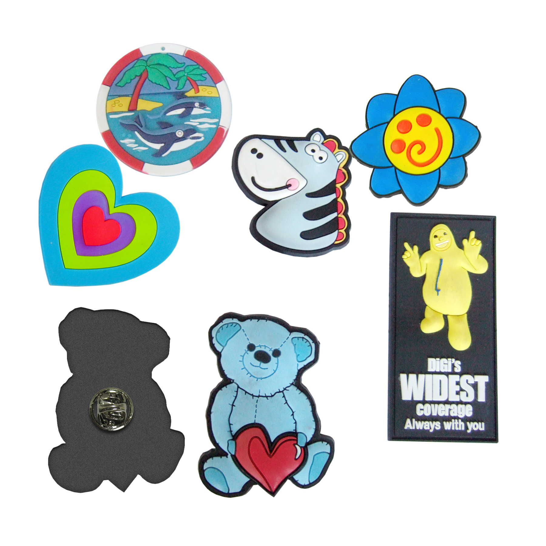 2.25 Square inch Custom PVC Lapel Pin 3