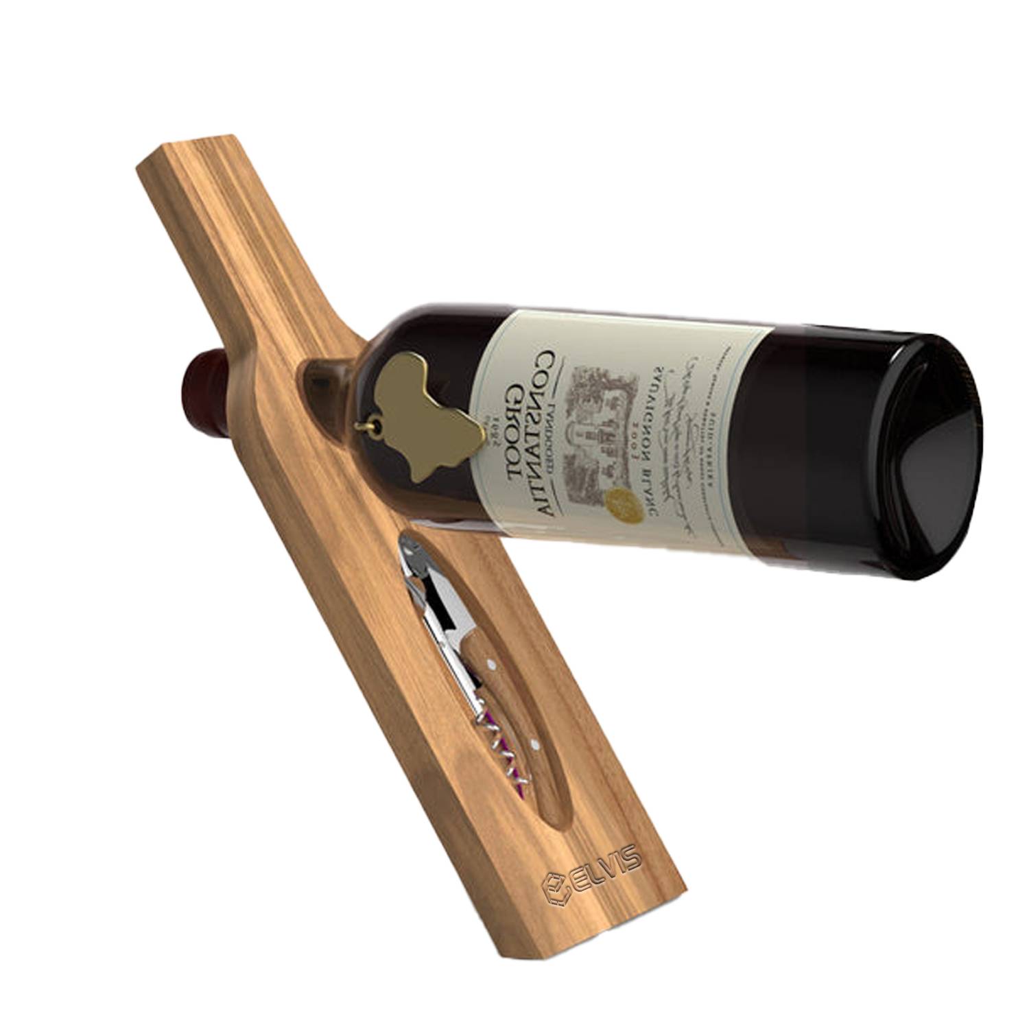 Wooden red wine bottle opener support seat 5