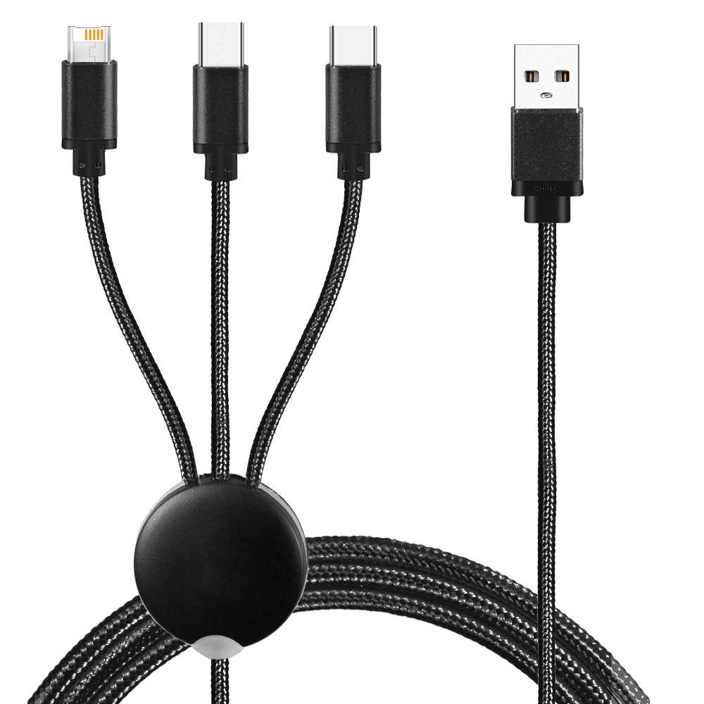 Cherry Avenue 3 in1 Logo Light Up Charging Cable with iPhone & Android 2 - Simports 20