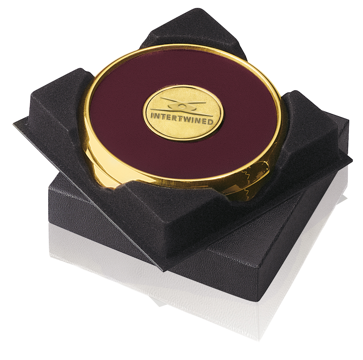 JAFFA® Two Coasters in Deluxe Black Flocked Gift Box 11