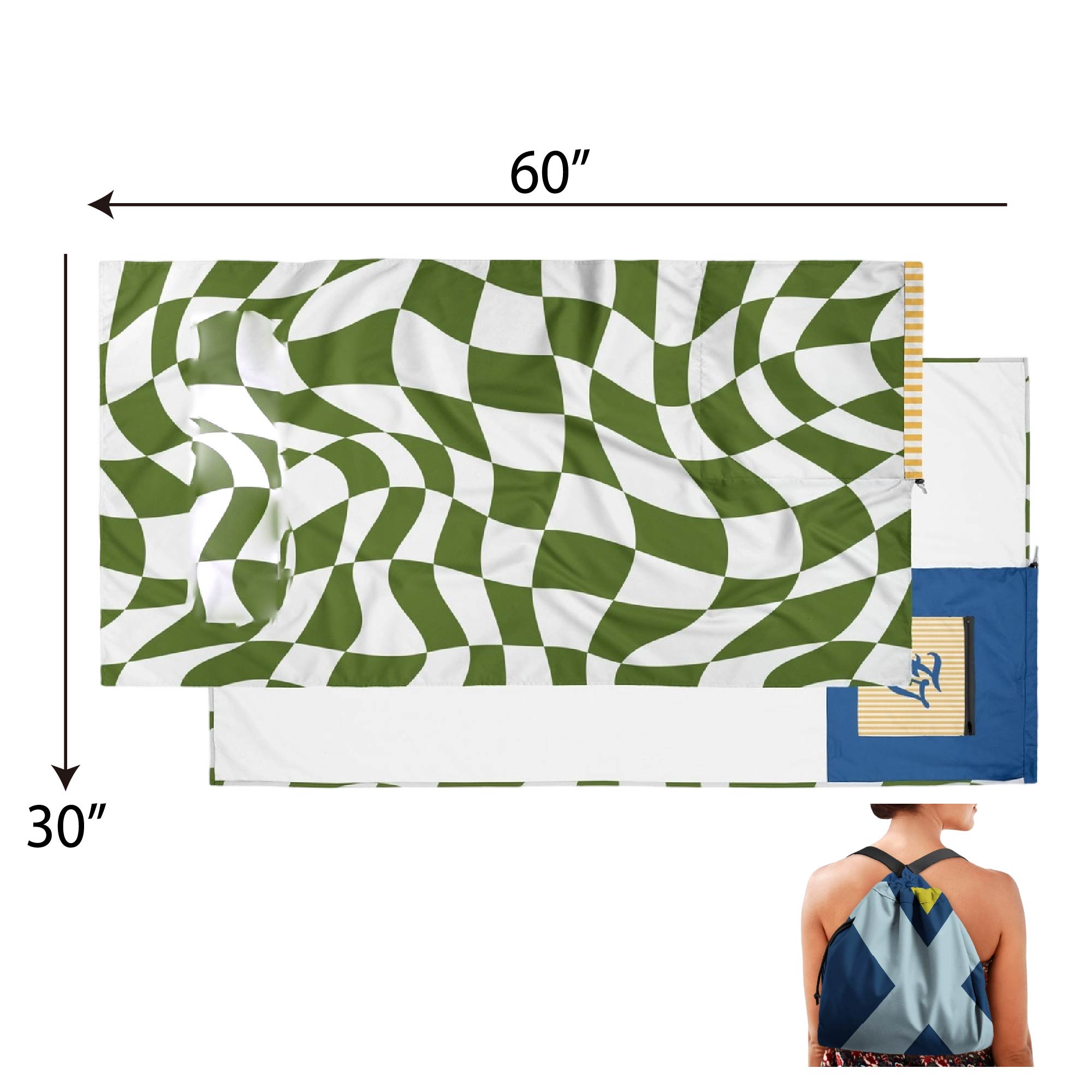 2 in 1 Beach Towel Backpack 2