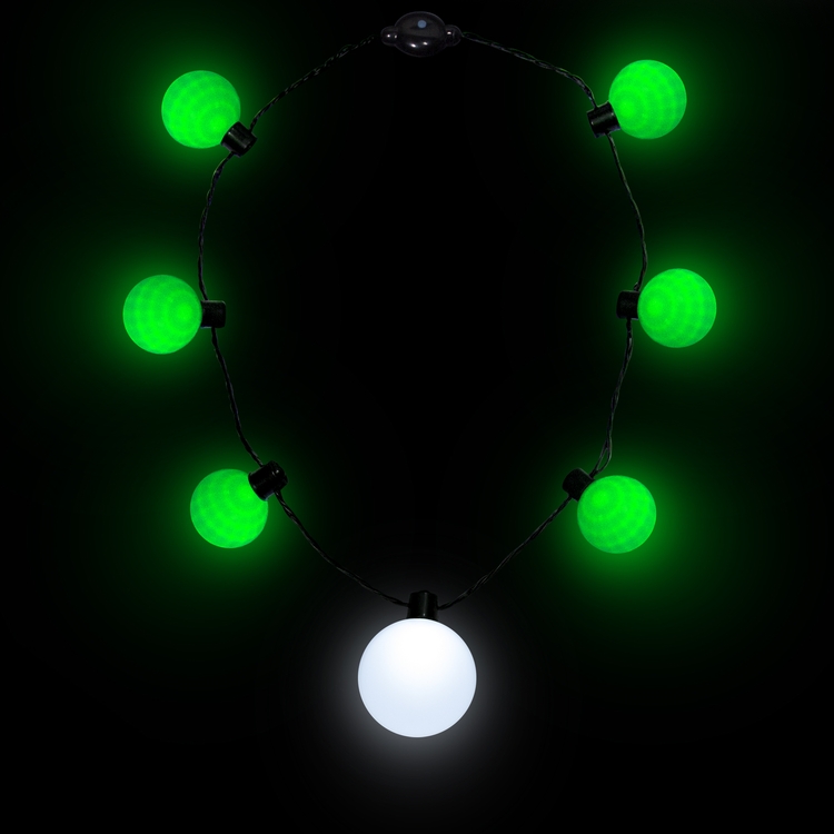 Green LED Medallion Ball Necklace 3