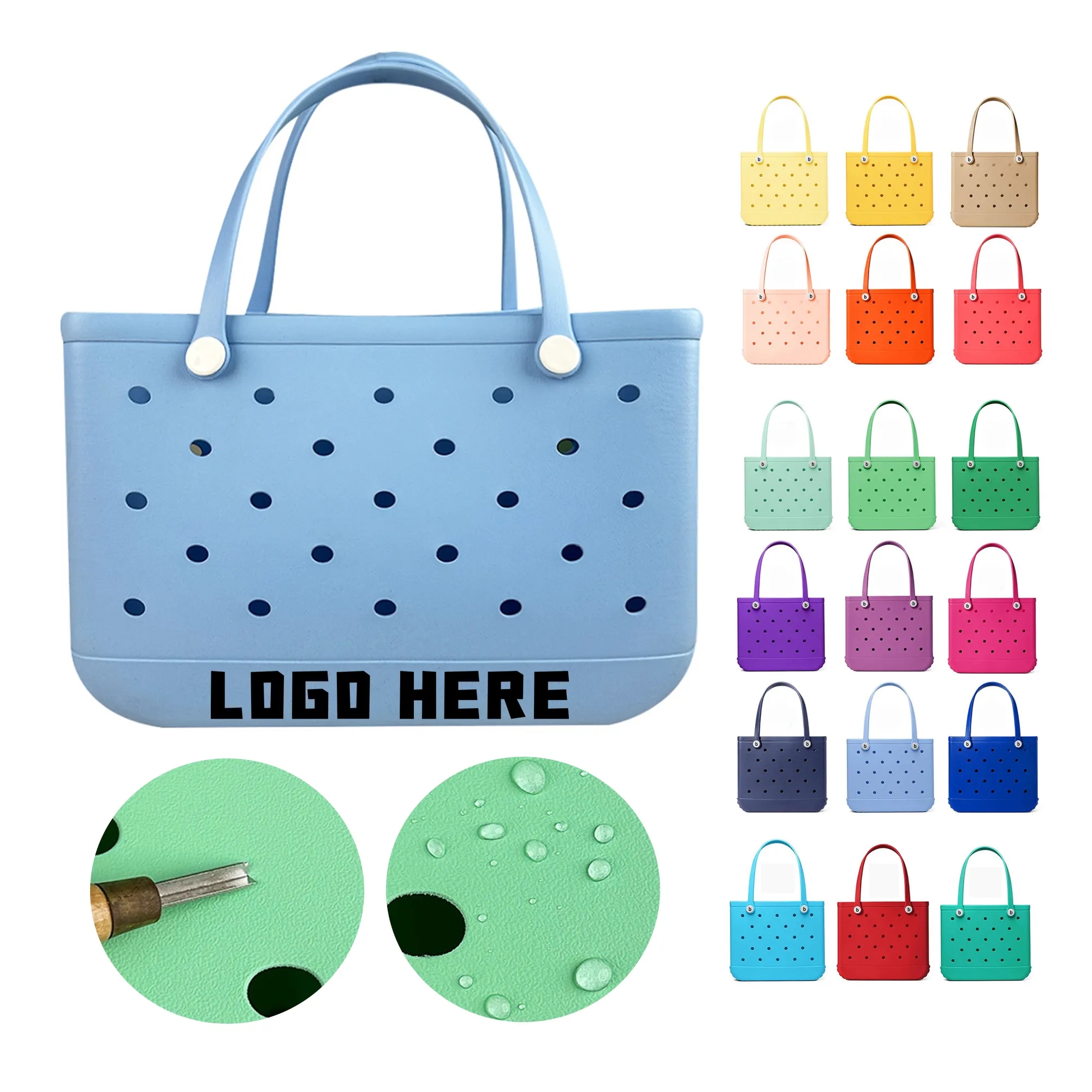 EVA Beach Tote Bag with Hole 7