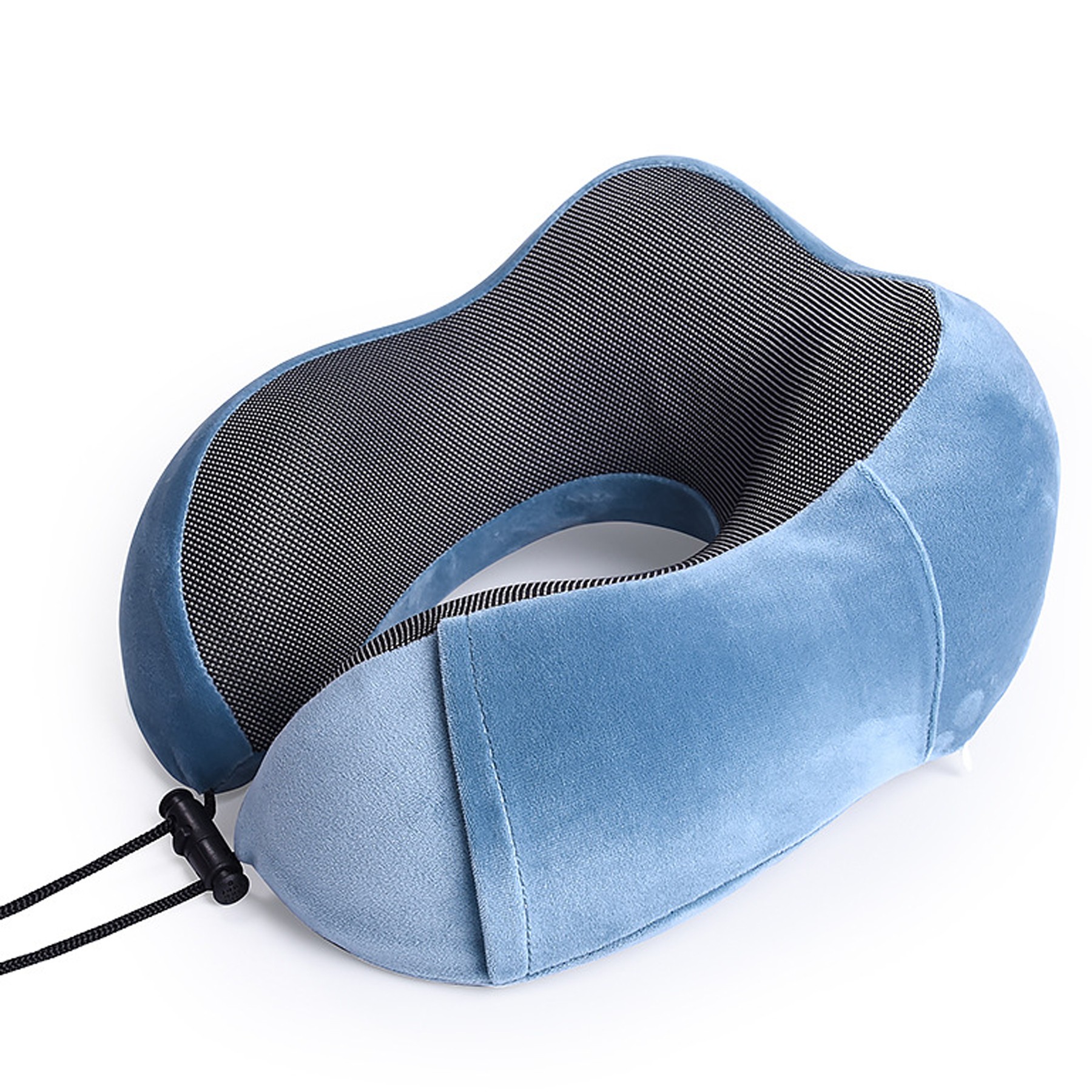 U Shape Neck Support Travel Pillow With Eye Mask Set 2