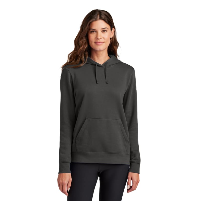 Nike Ladies Club Fleece Sleeve Swoosh Pullover Hoodie 34