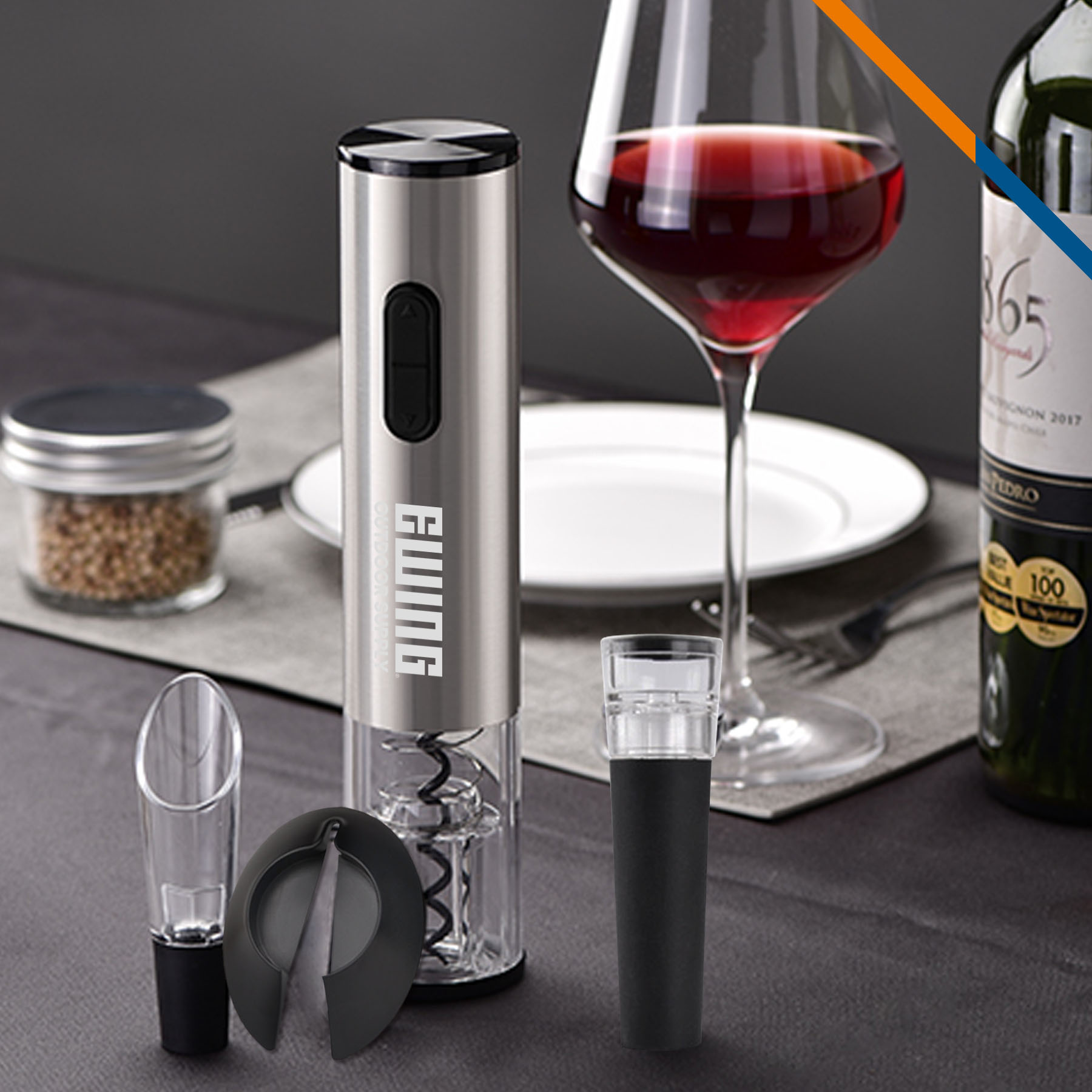 CorkNip Electric Wine Opener Set 2