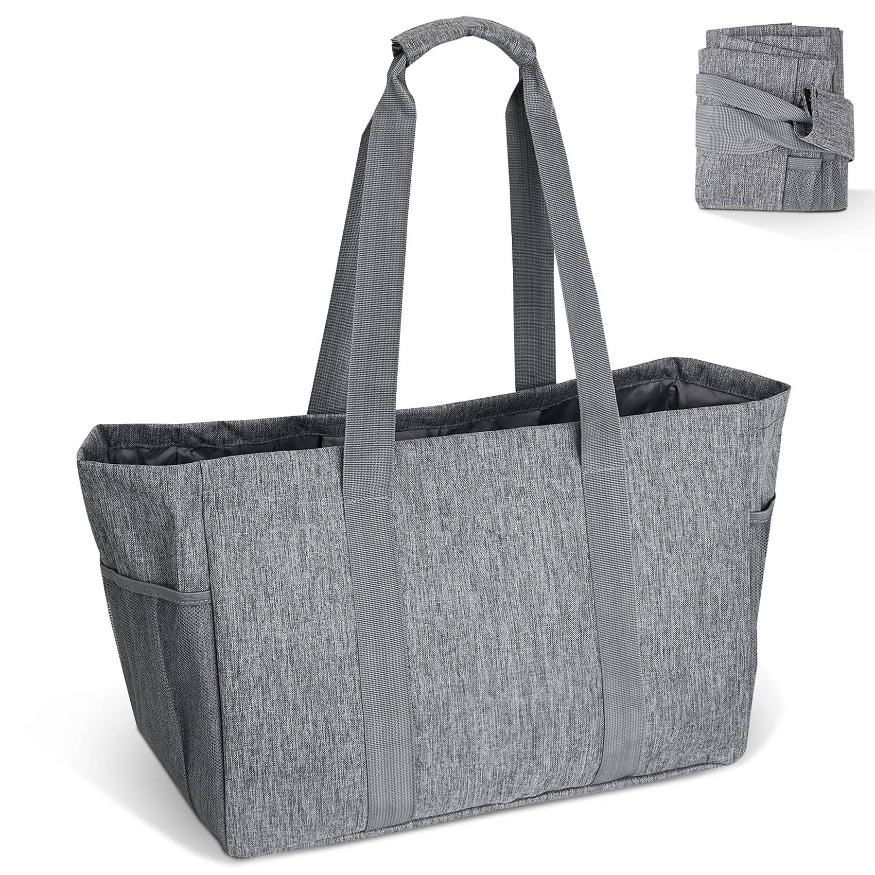 Oxford Foldable Reusable Storage Tote Bag, custom tote bag with logo imprint 8