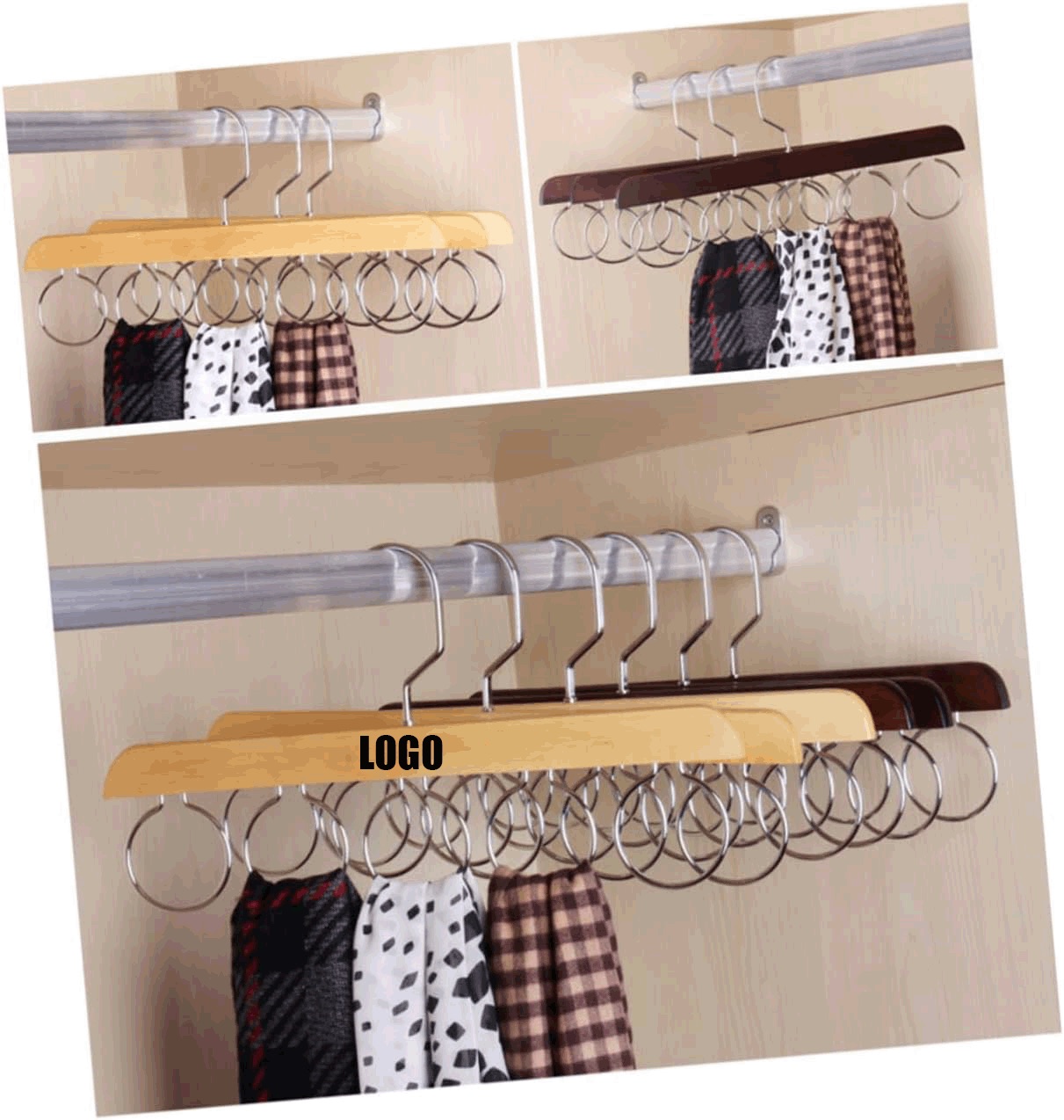 Metal Loop Scarf Hangers/Tie Hanger Scarf Rack 2