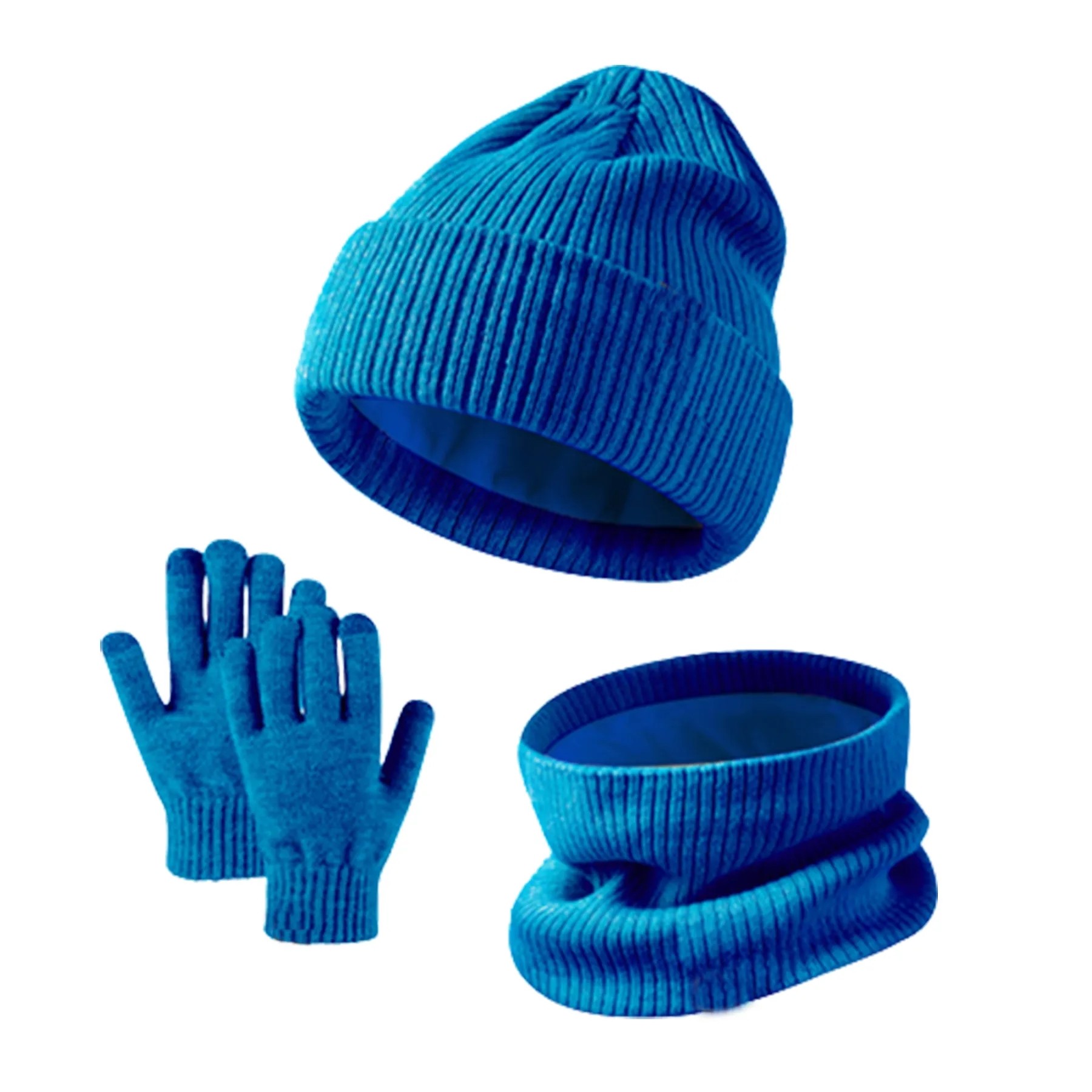 Kids Winter Cap Scarf Warm Set 7