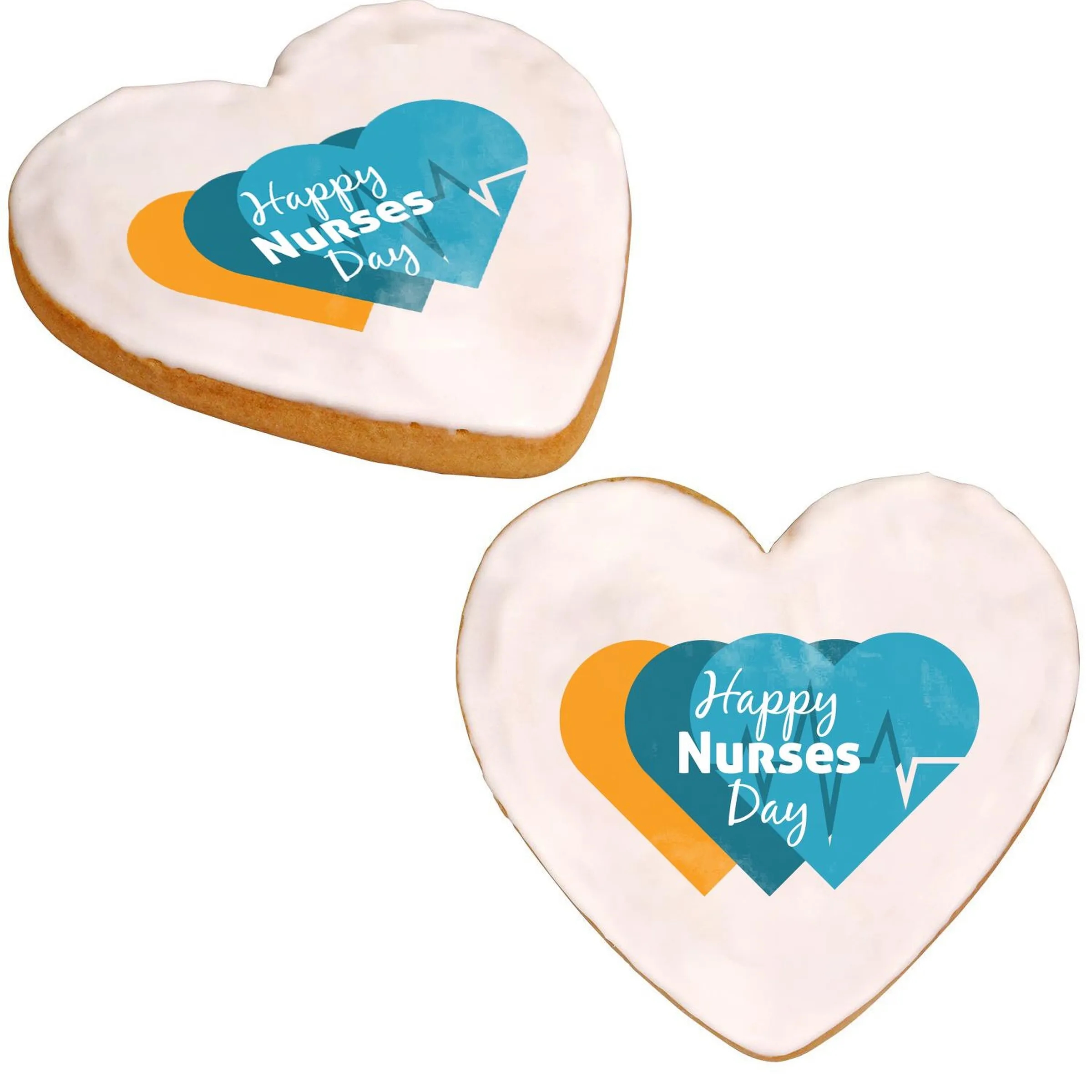Nurses Day Full Color Heart Cookie