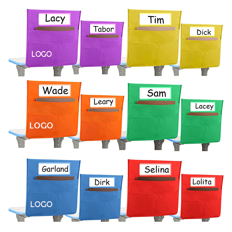 Classroom Chair Pocket Organizers W/ Name Tag 4