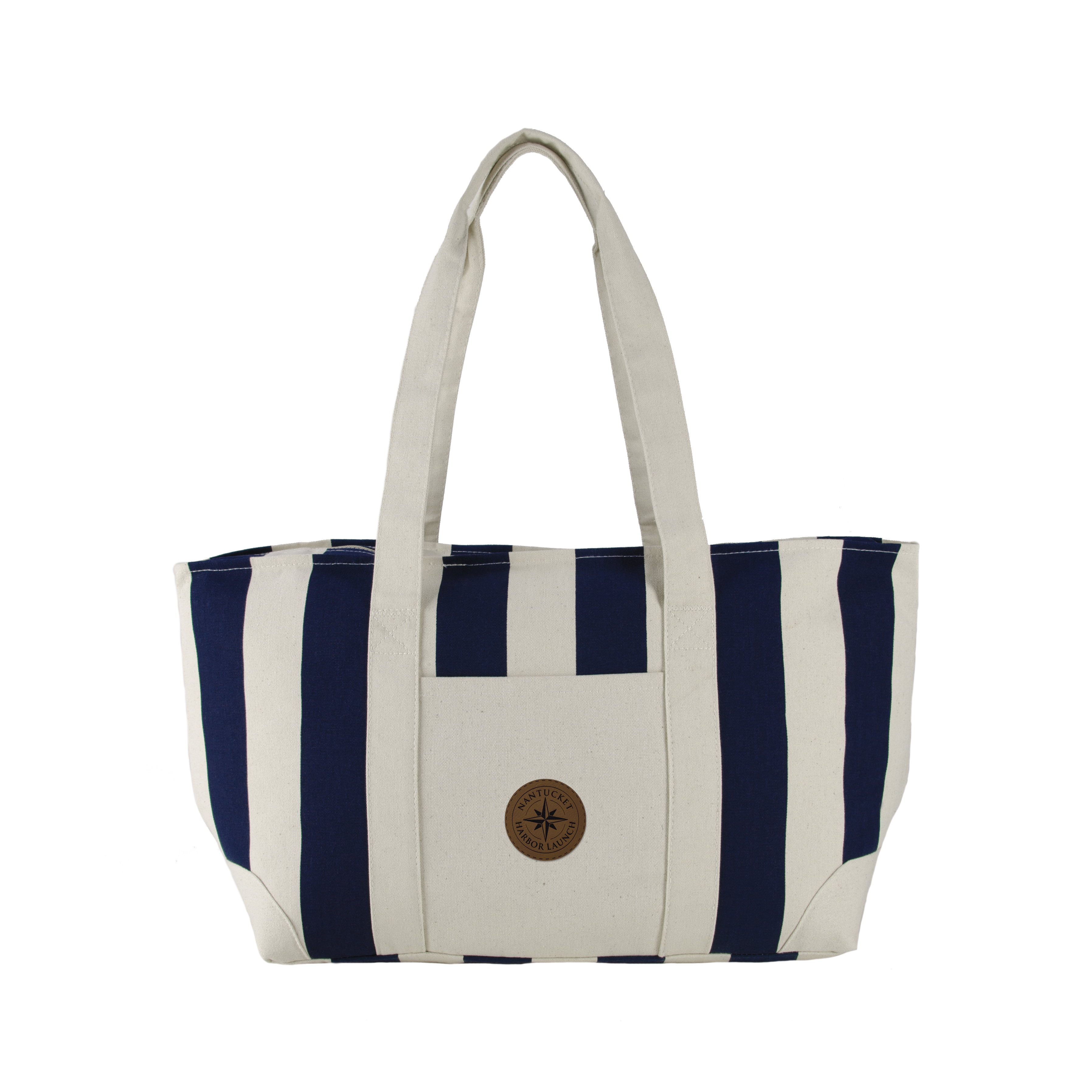 Large Striped Canvas Tote 4