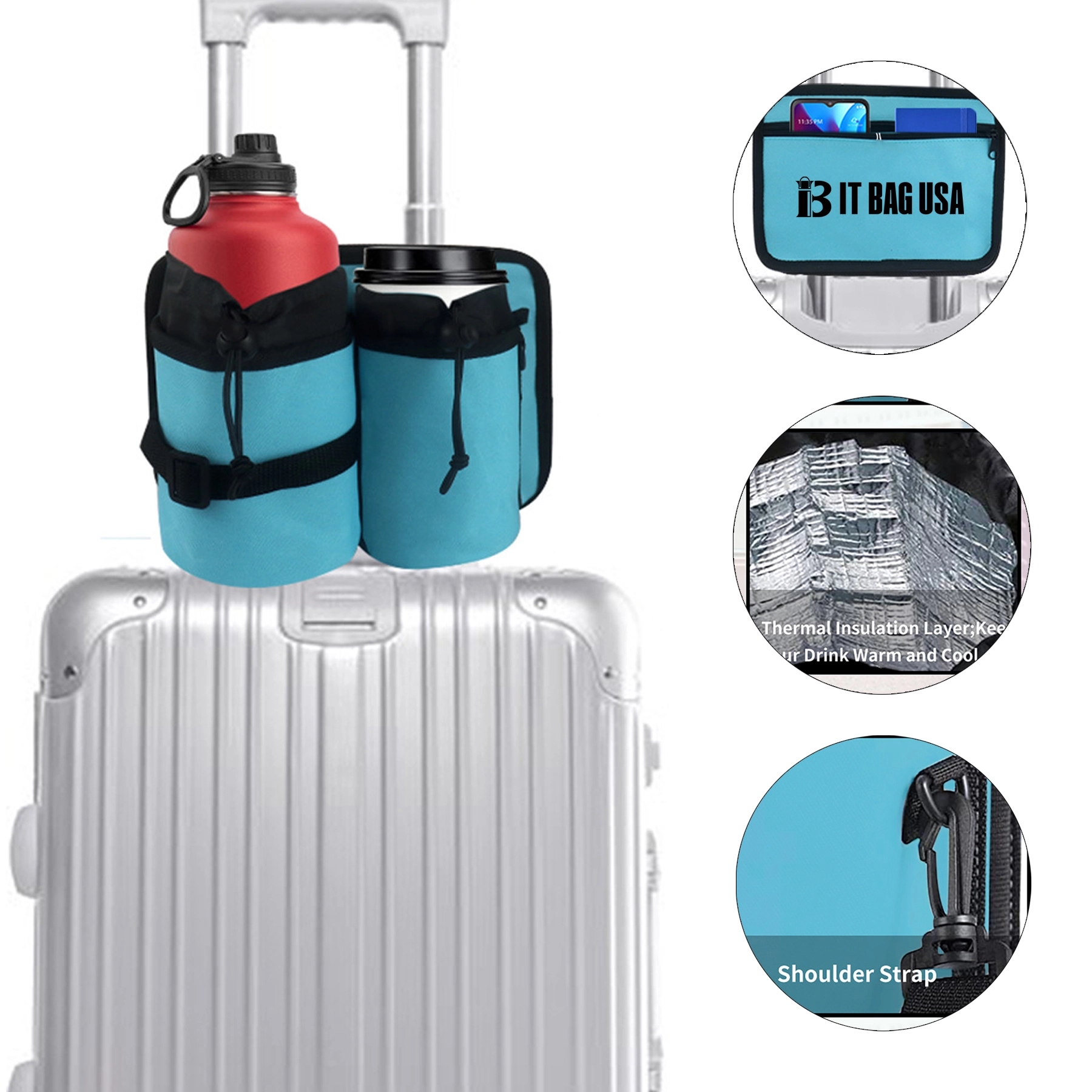 Luggage Cup Holder Travel Bag Drink Caddy 2