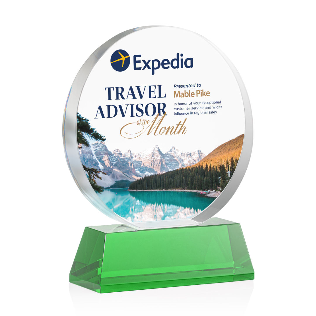 Glenwood Vividprint™ Award on Base - Green 13