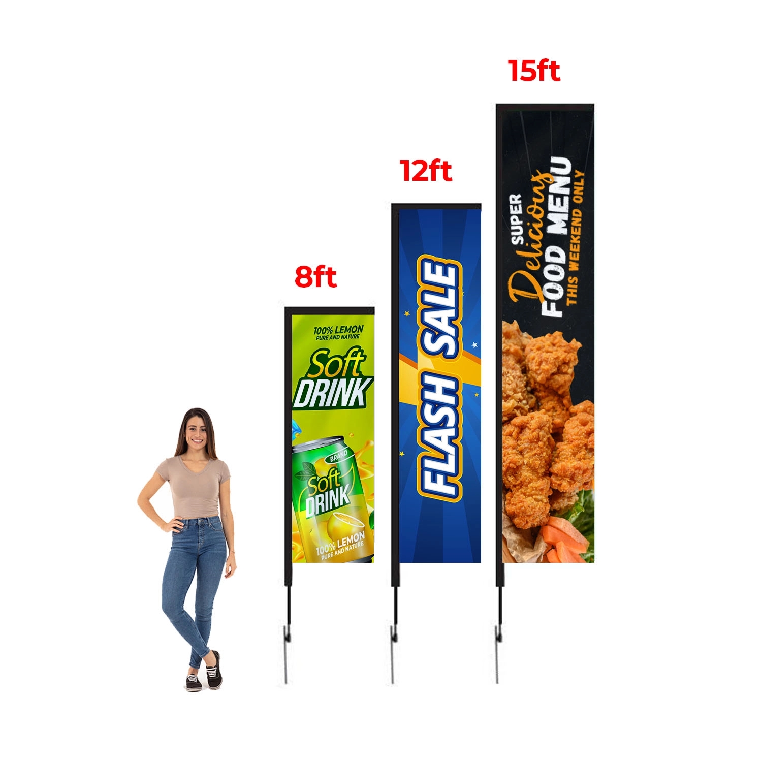 Rectangular Feather Flag Replacement 3