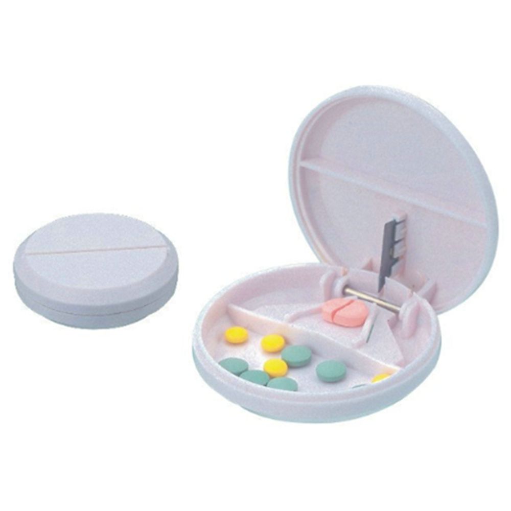 Round Shaped Pill Case With Cutter 2