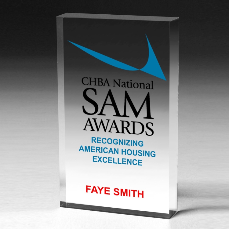 Rect. Acrylic Paperweight - 4" x 6" x 1/2" - 2410L (Laser) 4