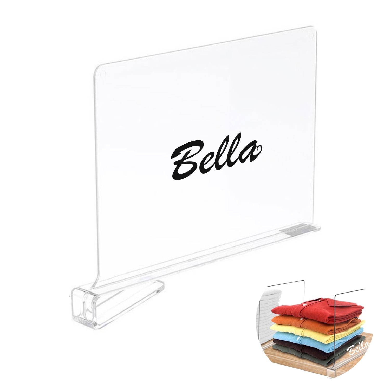 Partition Shelf Clear Acrylic 9