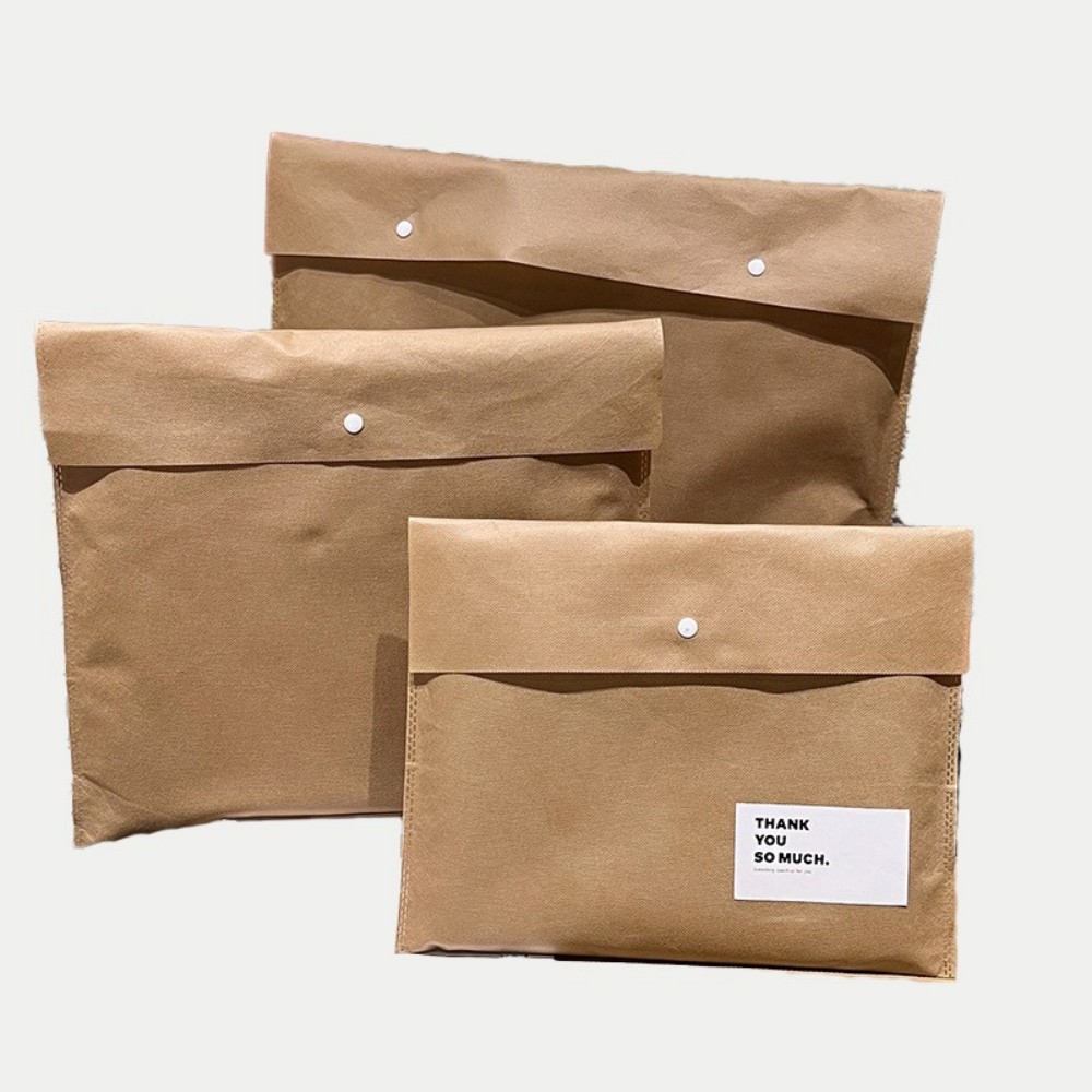 Non Woven Foldable Snap Closure Document Bag 1