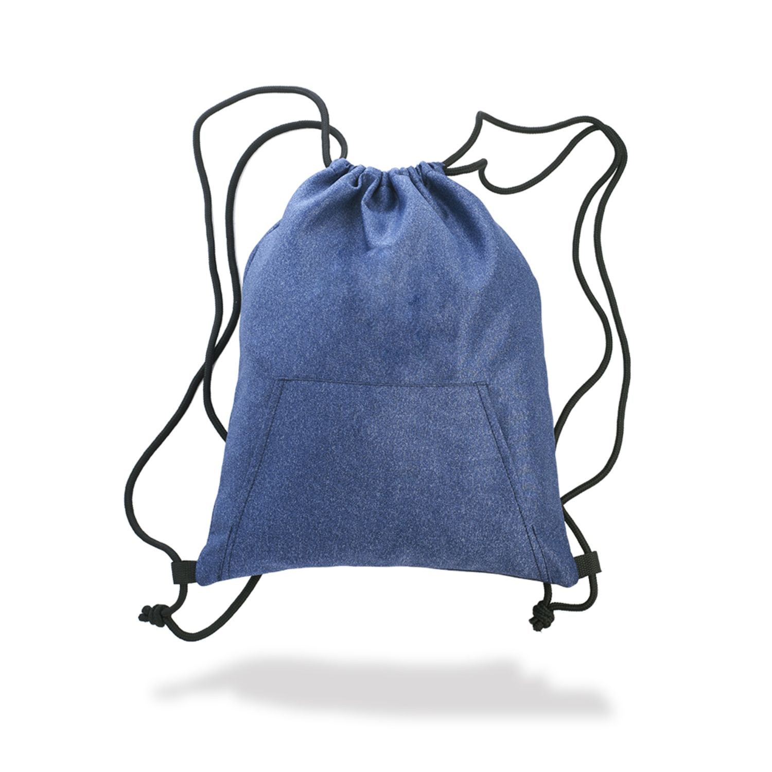 Jersey Drawstring Bag Front Pocket Sports Backpacks 3