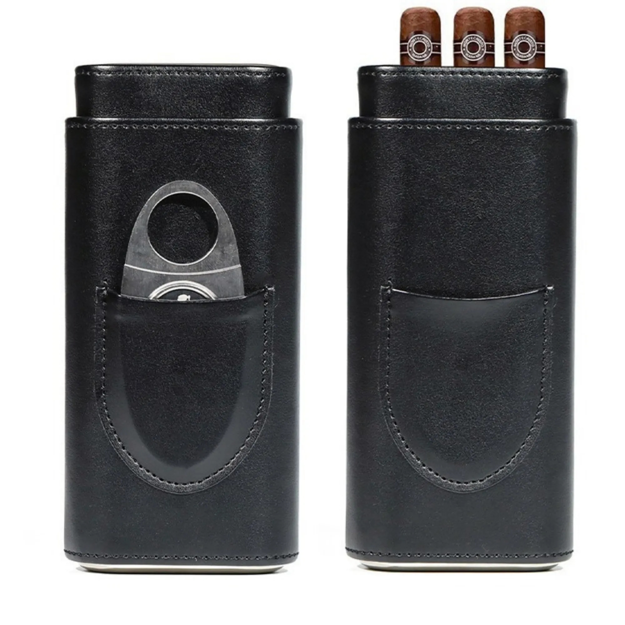 Genuine Leather Case With Cigar Cutter 5