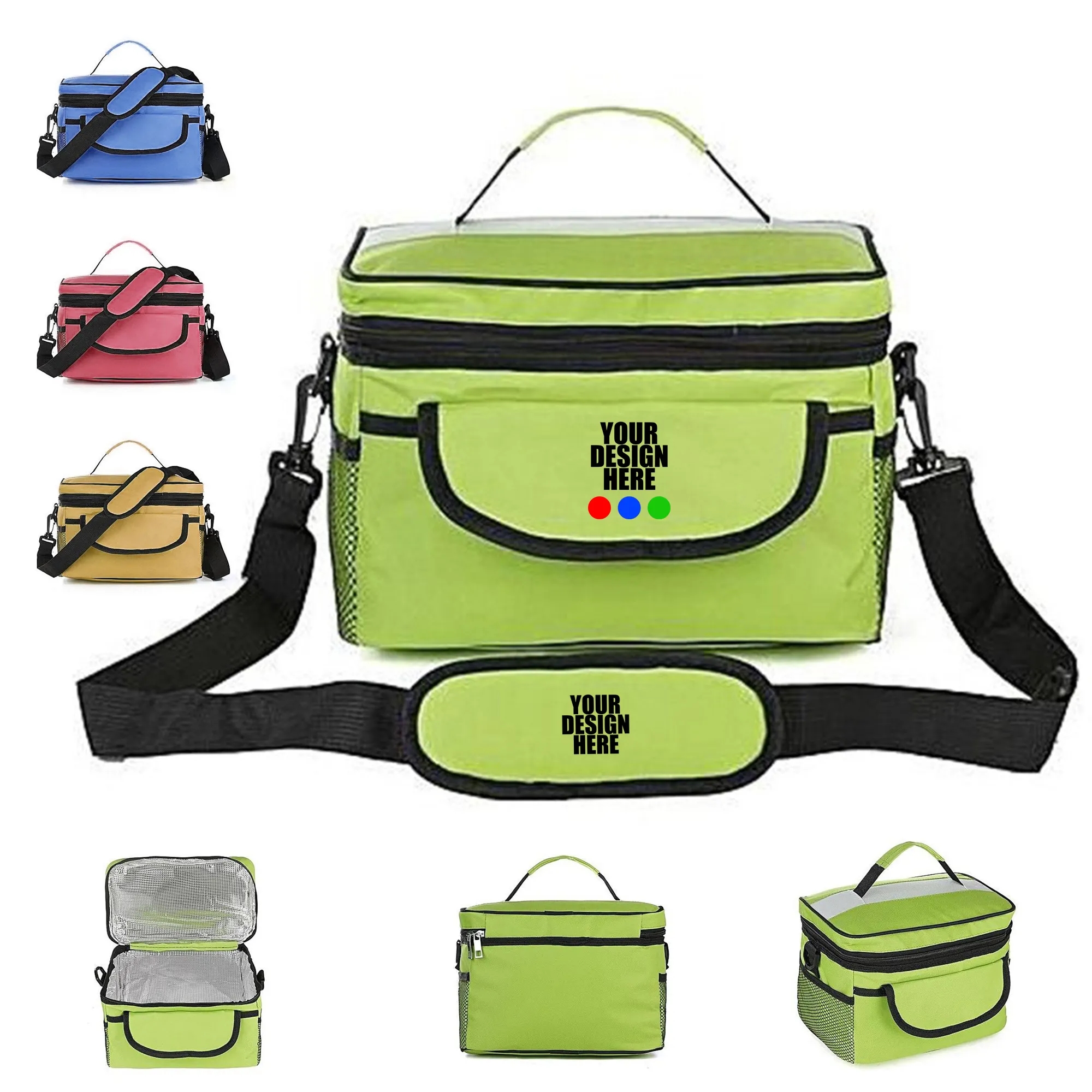 PEVA Insulated Cooler Lunch Bag w/ Strap 3