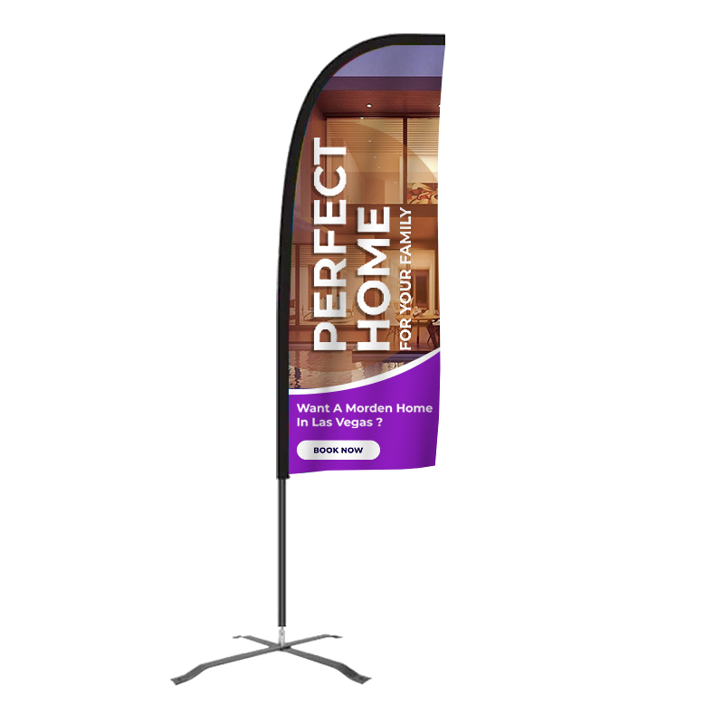 Flex Banner™ Kit, Single-Sided 7' Advertising Outdoor Feather Flag 2