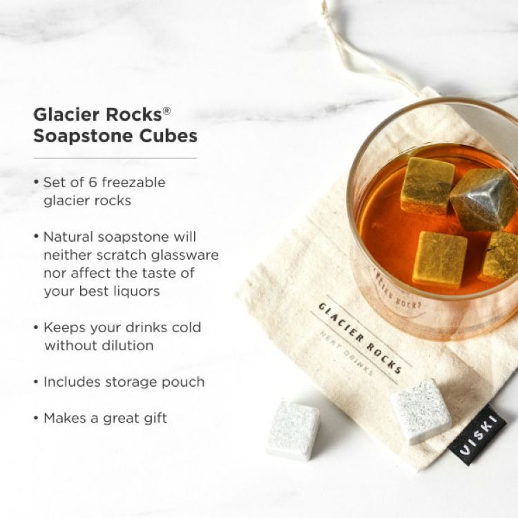 Viski® Glacier Rocks® Soapstone Cubes 3