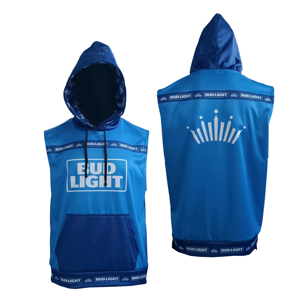 Men's Lightweight Feels Like Cotton Sleeveless Hoodie with Fleece Backing 2