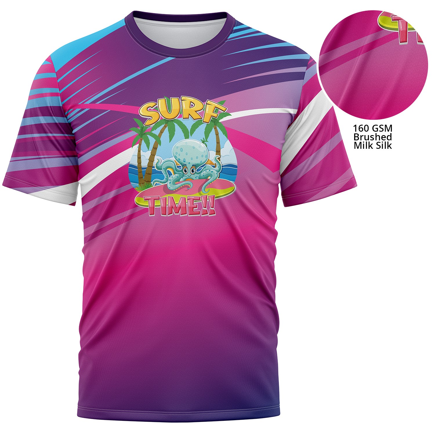 Youth 160 GSM Brushed Milk Silk Sublimation Short Sleeve T-shirt 3