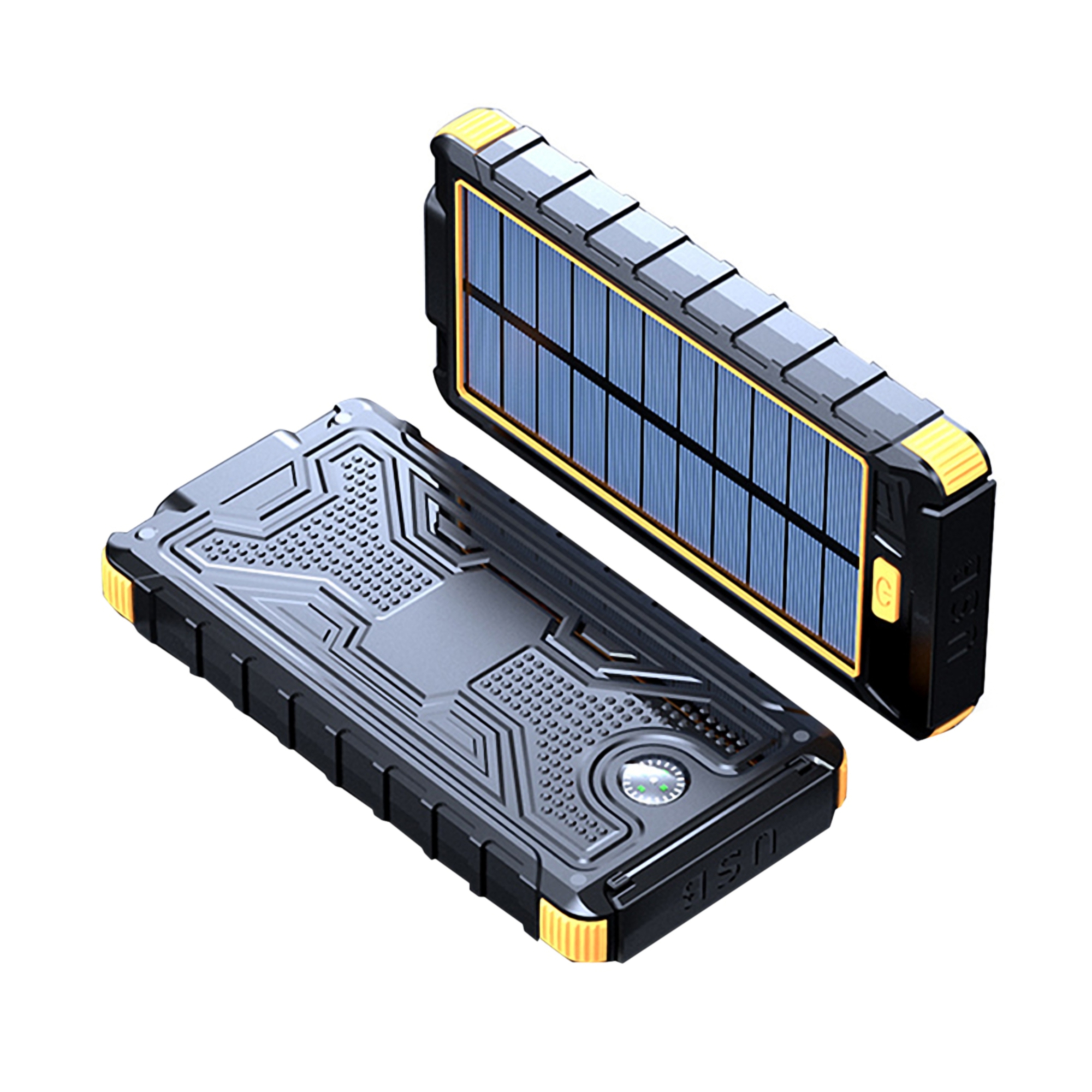 Portable 10000mAh Solar Power Bank w/Flashlight and Compass 3