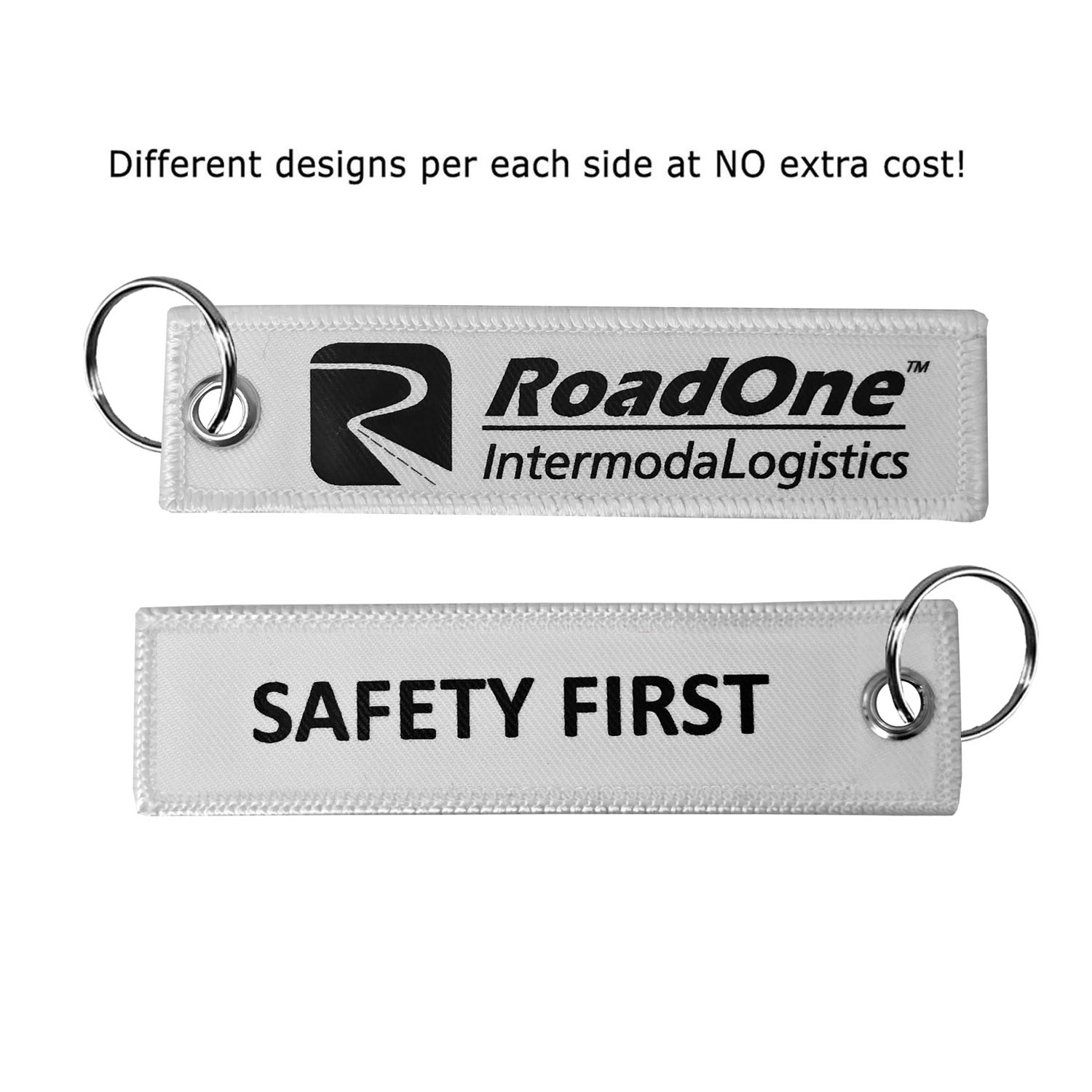 1" x 4" Two Sided Key Ring with DTF 6