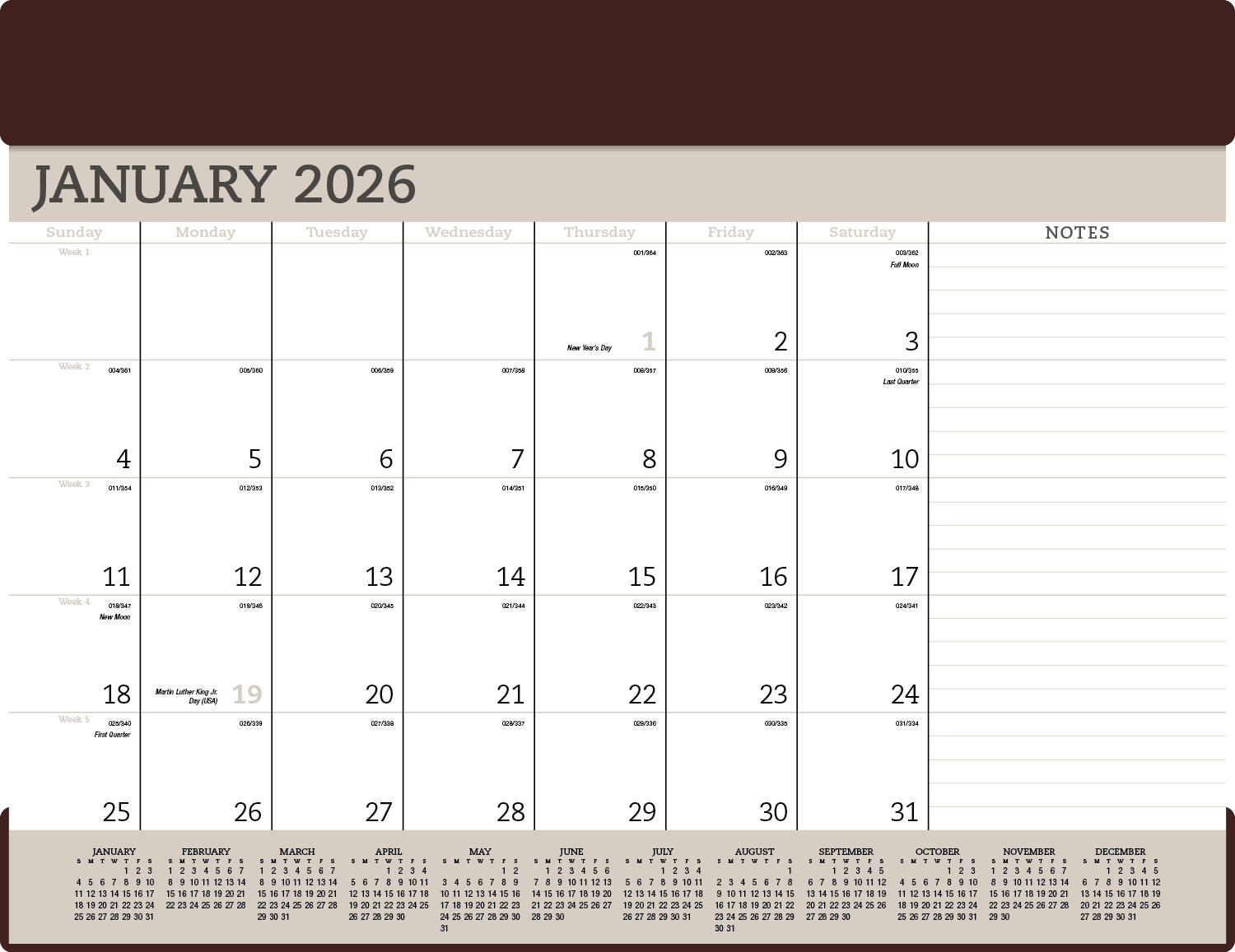 Triumph® Calendars Vinyl Desk Pad 27