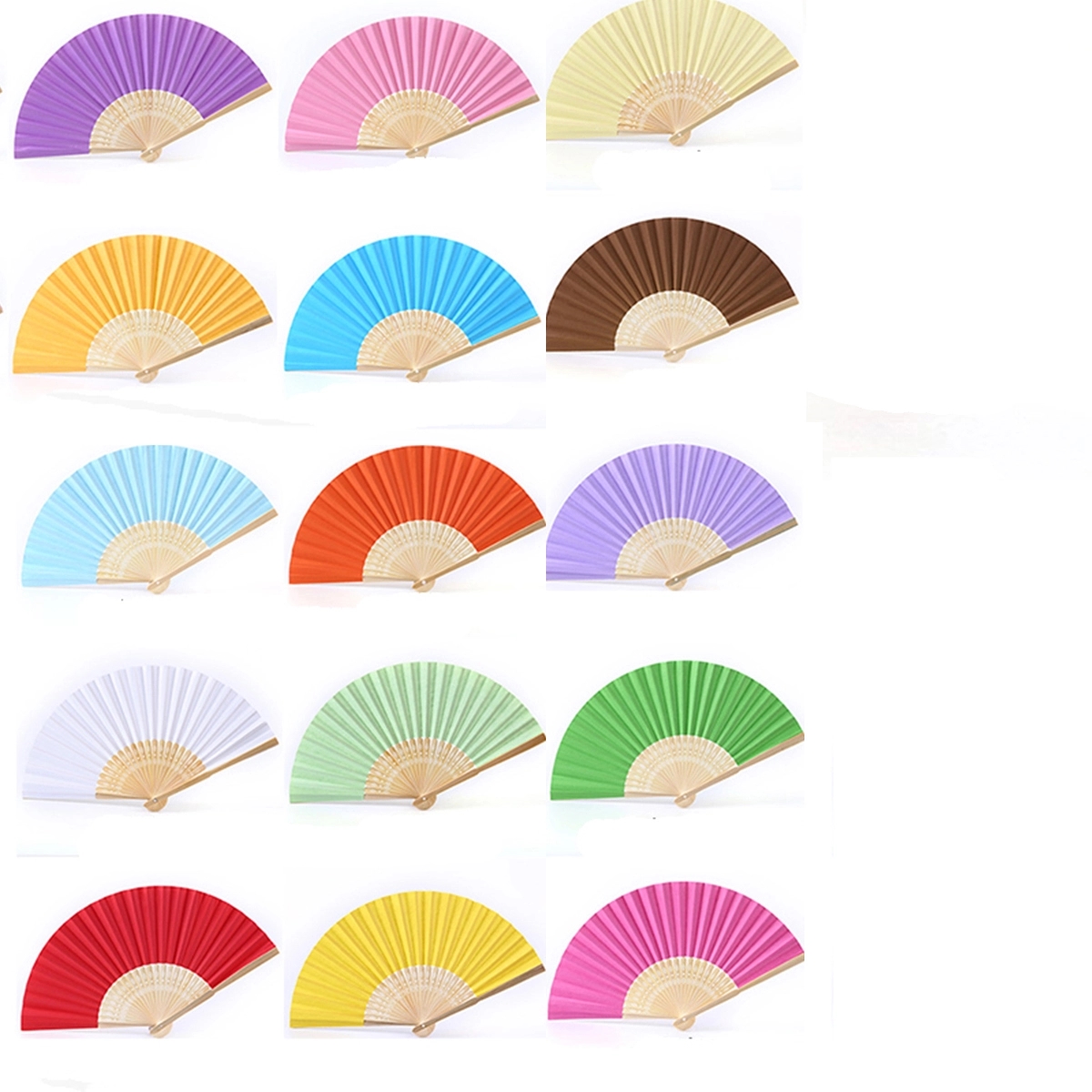 Folding Paper Bamboo Hand Fan 1