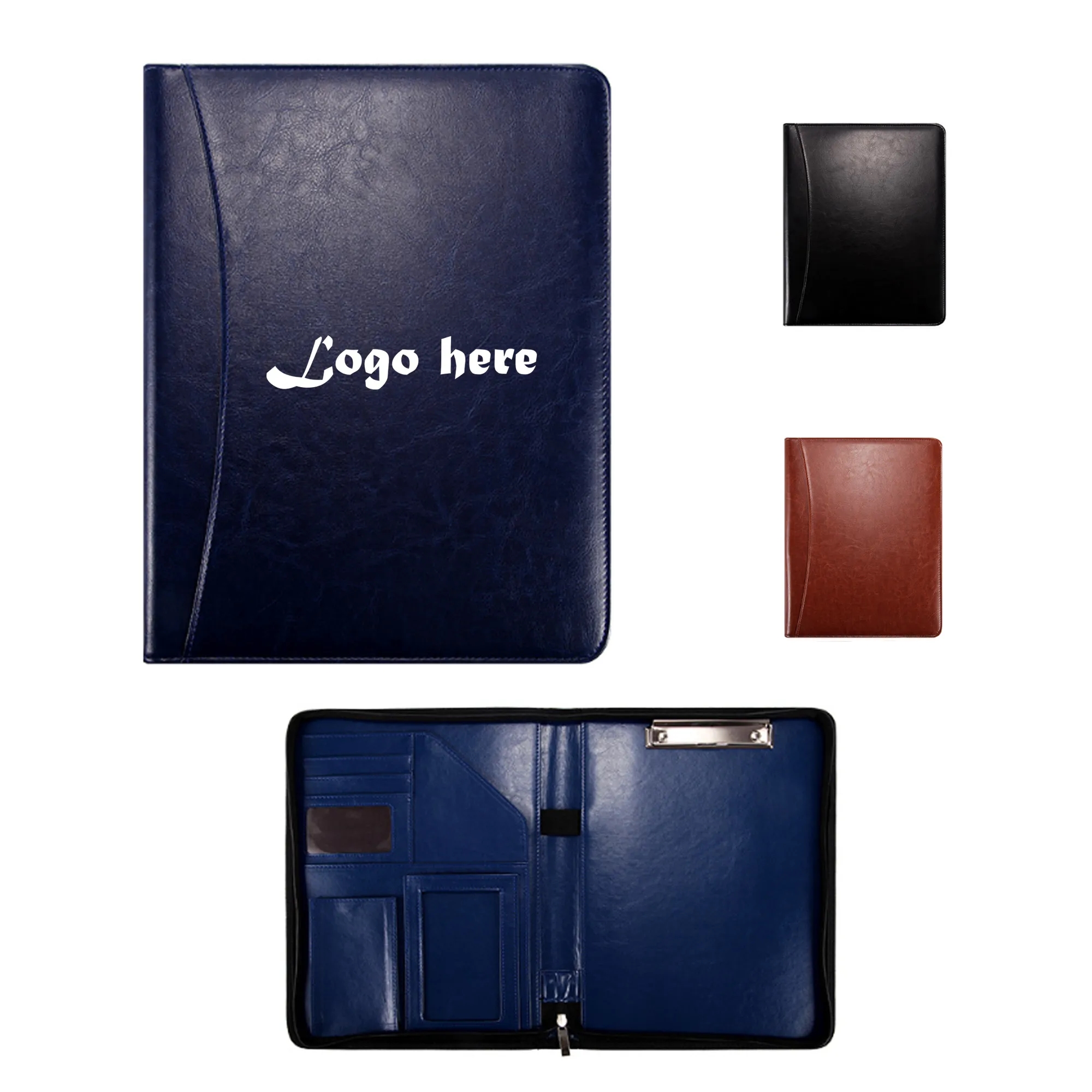 MOQ 50pcs A4 Multi-function Folder Leather Portfolio 3