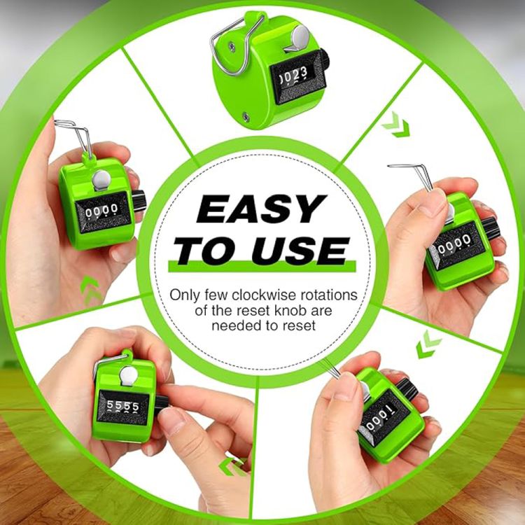 4 Digits Number Metal Clicker Golf Hand Tally Click Counter 3