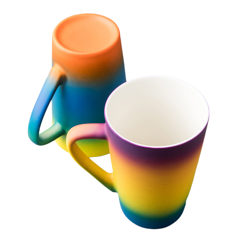 Custom 13 oz. Frosted Gradient Ceramic Mugs 6