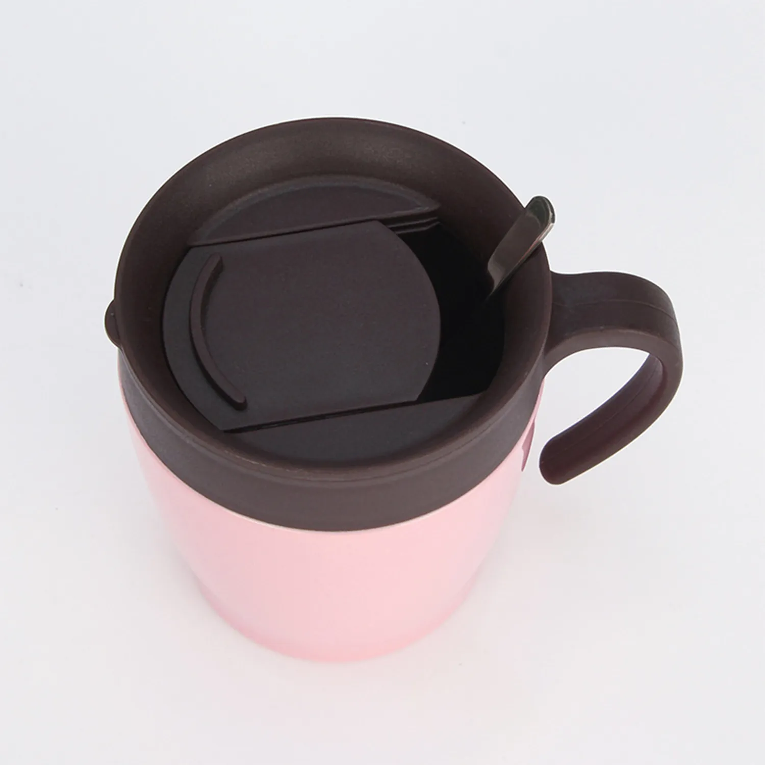 Double Layer Vacuum Coffee Cup With Handle 3