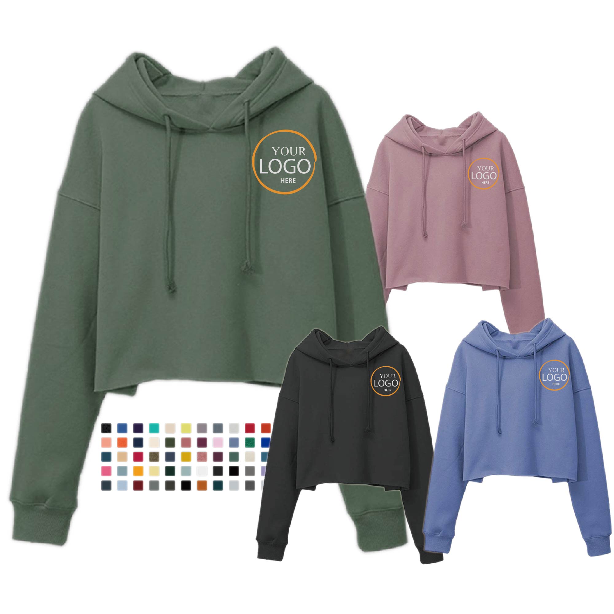 Cotton Cropped Hoodie 2
